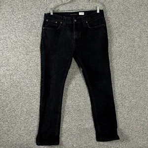 Nudie Jeans Co Men's Size 38 x 34 Black Organic Cotton Skinny Jeans
